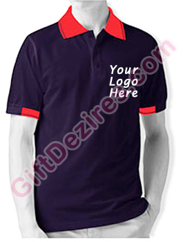 Designer Purple Wine and Red Color Polo T Shirts With Company Logo